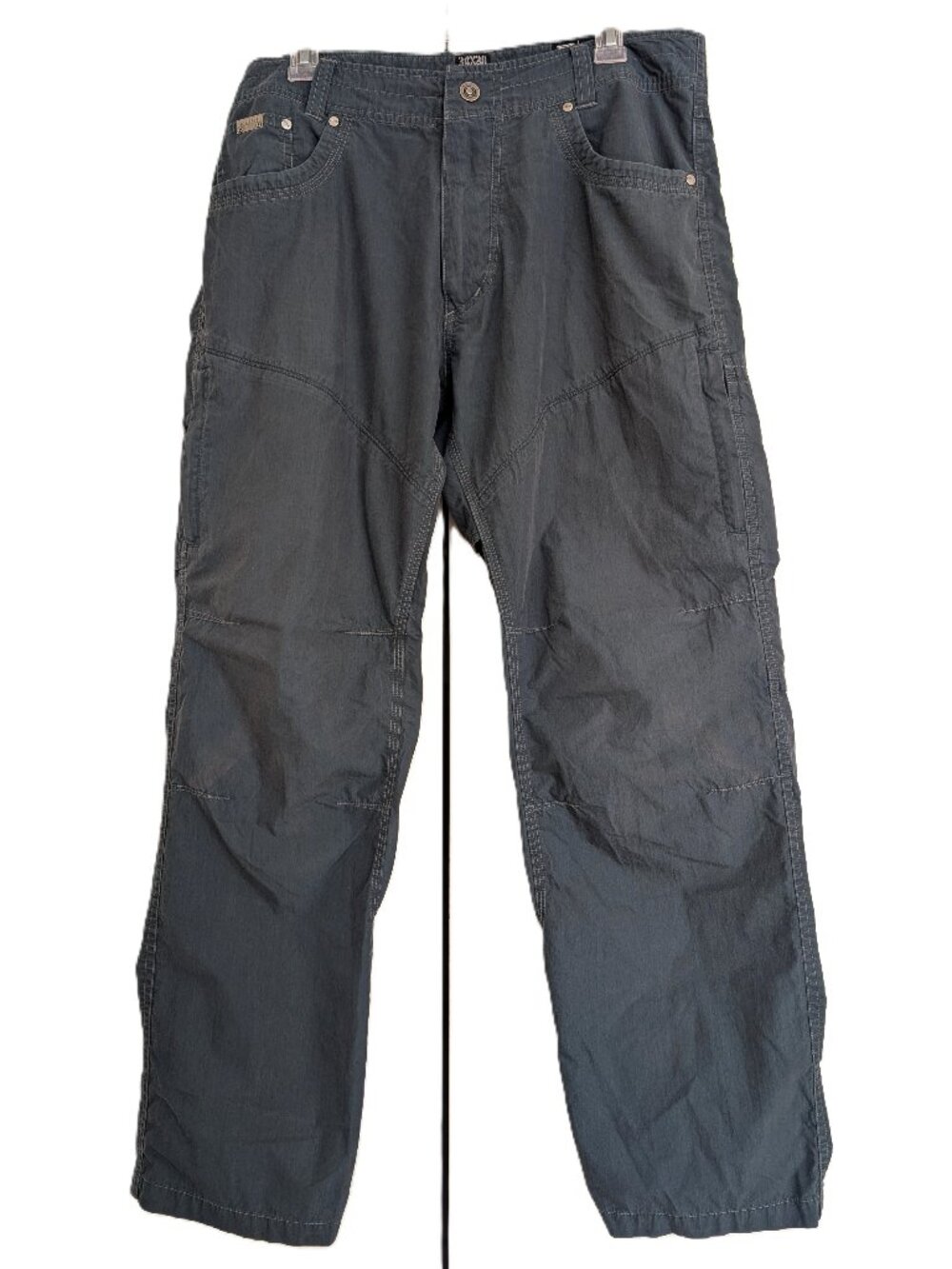 Kuhl Kontra Air Pants Mens 34x30 Blue Gray Lightweight Vented Hiking Cargo